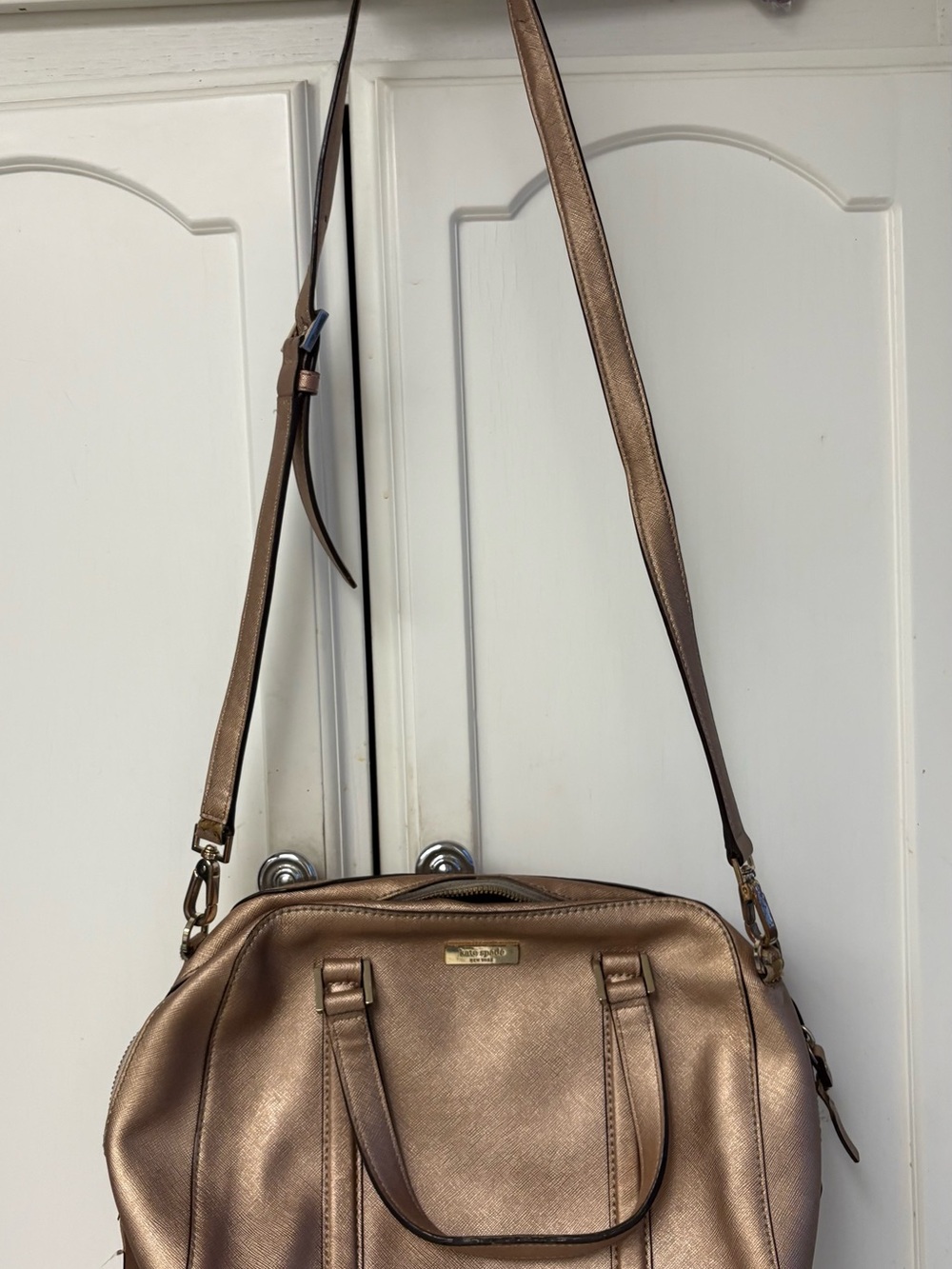 kate spade Metallic Bronze Crossbody Bag